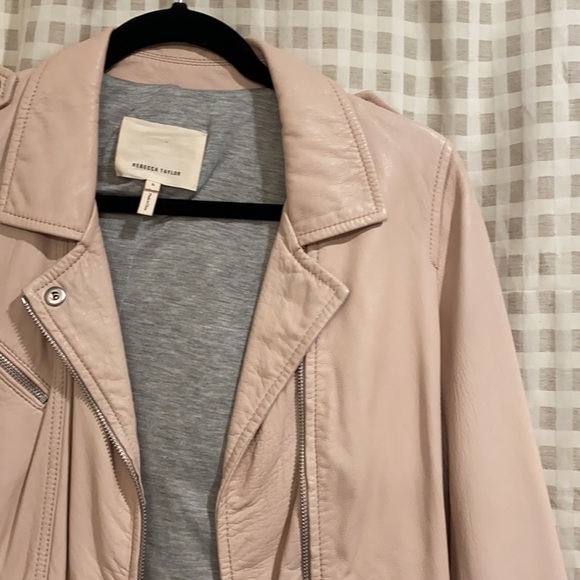 Rebecca Minkoff light PINK Leather Jacket - Picture 2 of 6